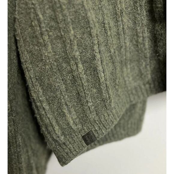 Lululemon Cardigan M/L Twin Rib Sweater Wrap Olive Green LW3FHLS Women’s - Picture 3 of 5